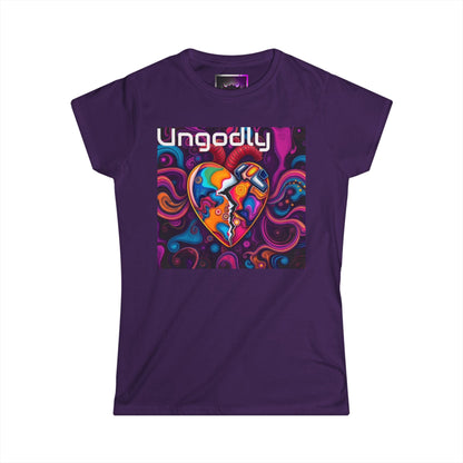 Ungodly Heart Women's Tee — Colorful Broken Heart Graphic Shirt