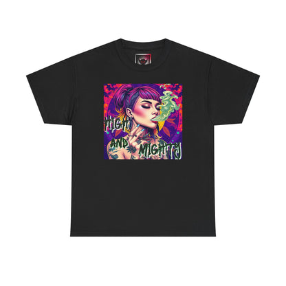 Chic Unisex Heavy Cotton Tee - 'High and Mighty' Graphic Shirt for Trendsetters
