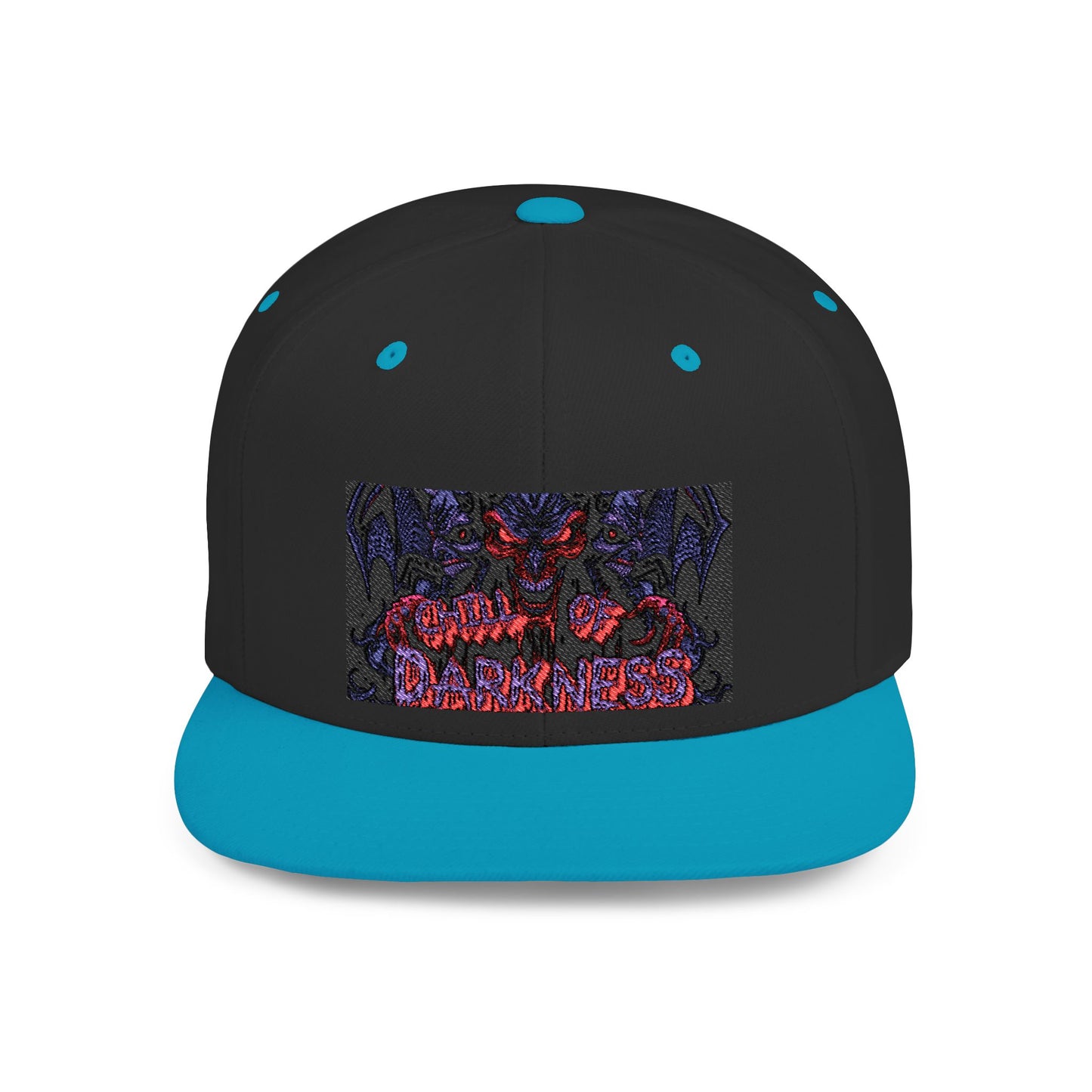 Gothic Flat Bill Snapback Hat - "Chill of Darkness"