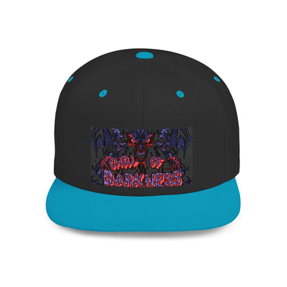 Gothic Flat Bill Snapback Hat - "Chill of Darkness"