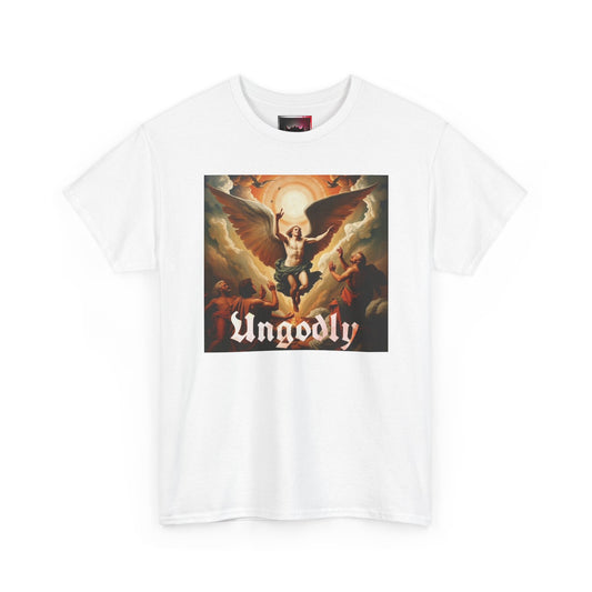 "Lucifer Cast Out of Heaven" Graphic Tee — Gothic Vintage Religious Art T-Shirt