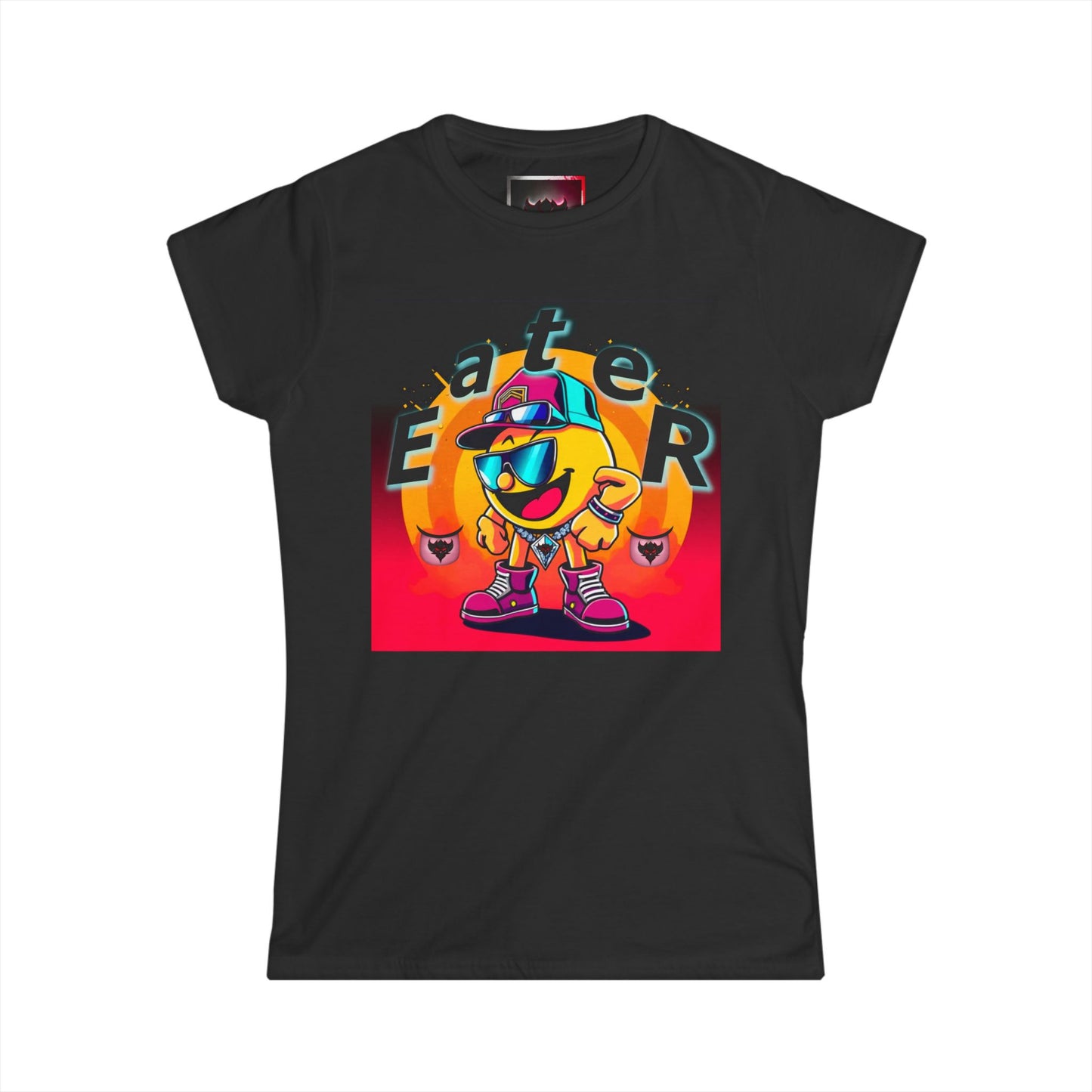 Fun Cartoon "Eater" Women's Softstyle Tee - Vibrant Graphic Tee for Casual Wear