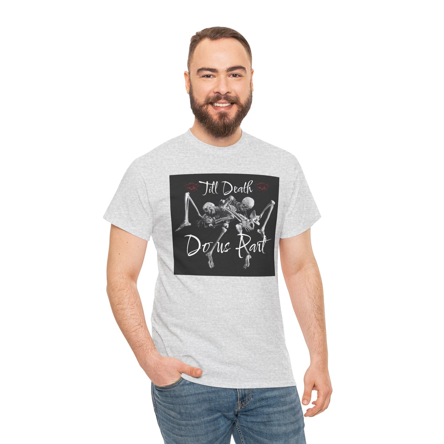 Till Death Do Us Part Tee, Unisex Skeleton T-Shirt for Halloween, Couple Gift, Festive Streetwear, Gothic Style