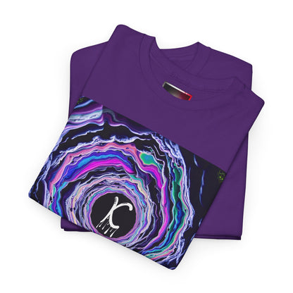 "K-Hole" Unisex Heavy Cotton Tee - Cosmic Swirl Graphic Tee for Trendy Vibes