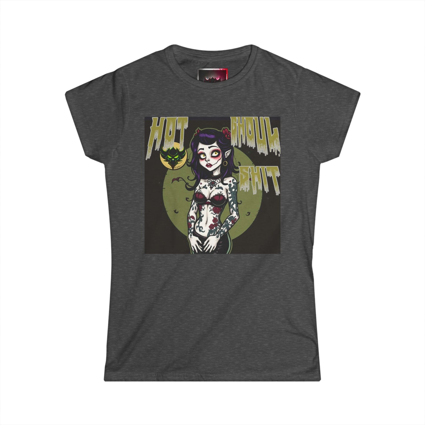 "Hot Ghoul Shit" Gothic Women's Tee, Halloween T-Shirt, Punk Style Top, Alternative Fashion Shirt, Unique Graphic Tee, Casual Wear