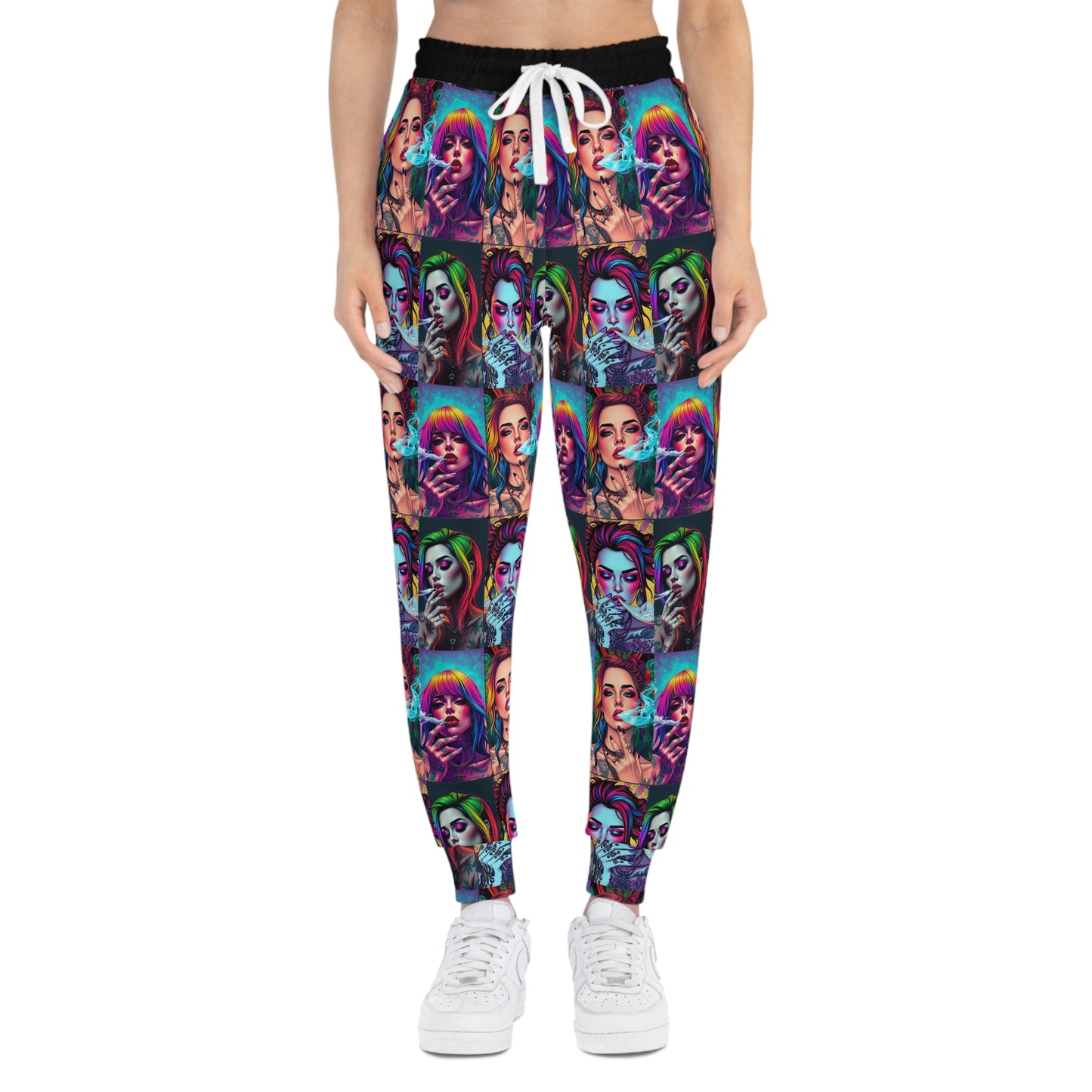 Vibrant Unisex "Ungodly High" Athletic Joggers with Colorful Art Design - Trendy Sportwear for Active Lifestyle