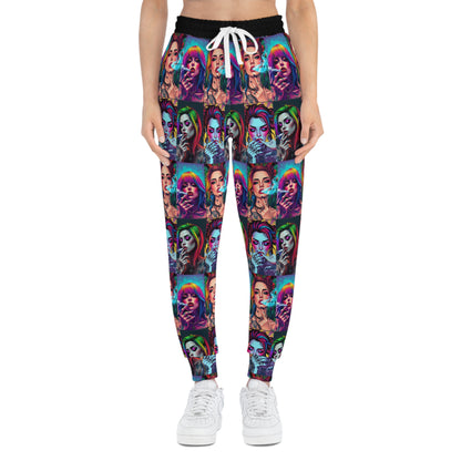 Vibrant Unisex "Ungodly High" Athletic Joggers with Colorful Art Design - Trendy Sportwear for Active Lifestyle