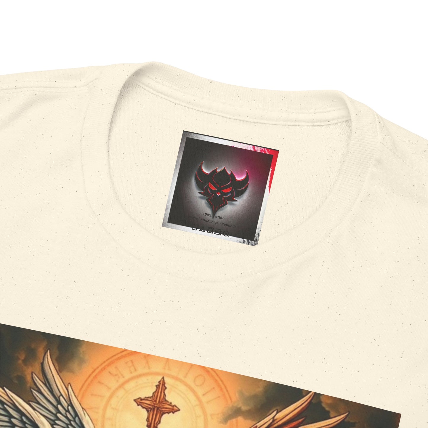 Angels & Demons Graphic Tee — 'Heavenly Musical' Vintage Gothic Art Shirt