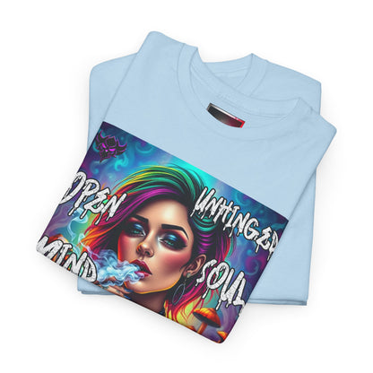 "Open Mind Unhinged Soul" Graphic Tee - Unisex Heavy Cotton Tee
