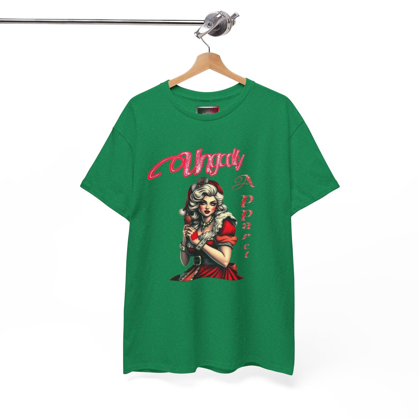 Vintage Pin-Up 'Ms Claus' Tee — Retro Rockabilly Cotton T-Shirt