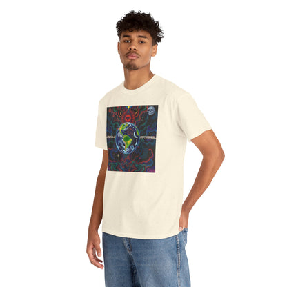 Unisex Heavy Cotton Tee - Vibrant "Ungodly Earth" Design for Nature Lovers