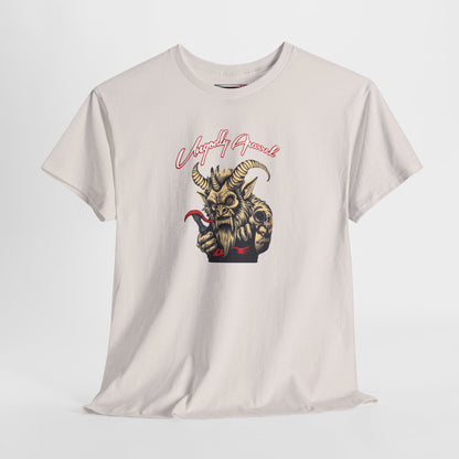Krampus Graphic Tee — 'Krampusly Obsessed' Horned Demon Holiday T-Shirt