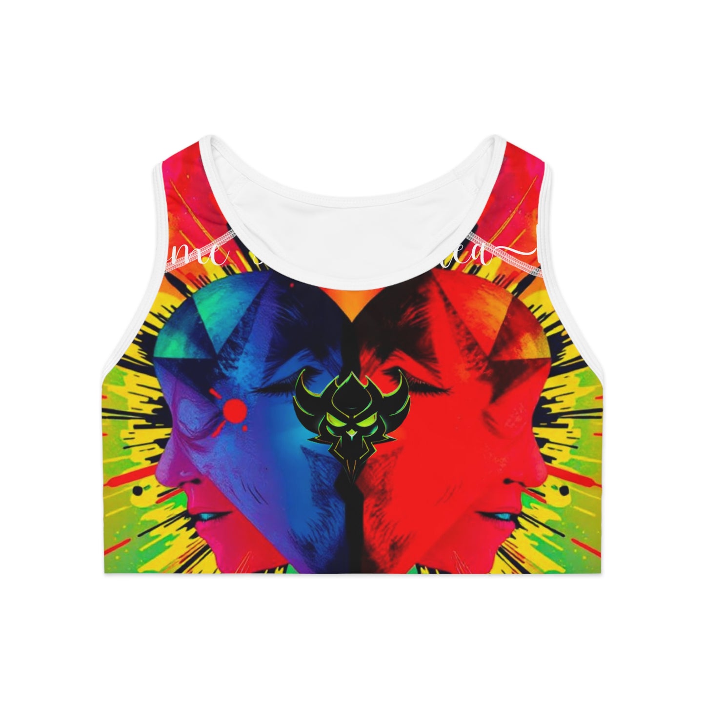 "Some Hearts Break, Others Bloom" Vibrant Colorful Sports Bra - Fitness and Activewear for Empowered Women