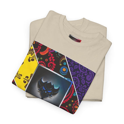 Patchwork Bandana Tee – Psychedelic Bandana Patchwork T-Shirt with Ungodly Apparel Logo