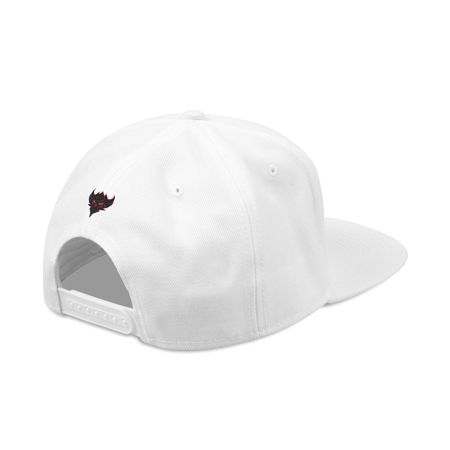 Snapback Hat — Red Embroidered 'Ungodly' Gothic Script