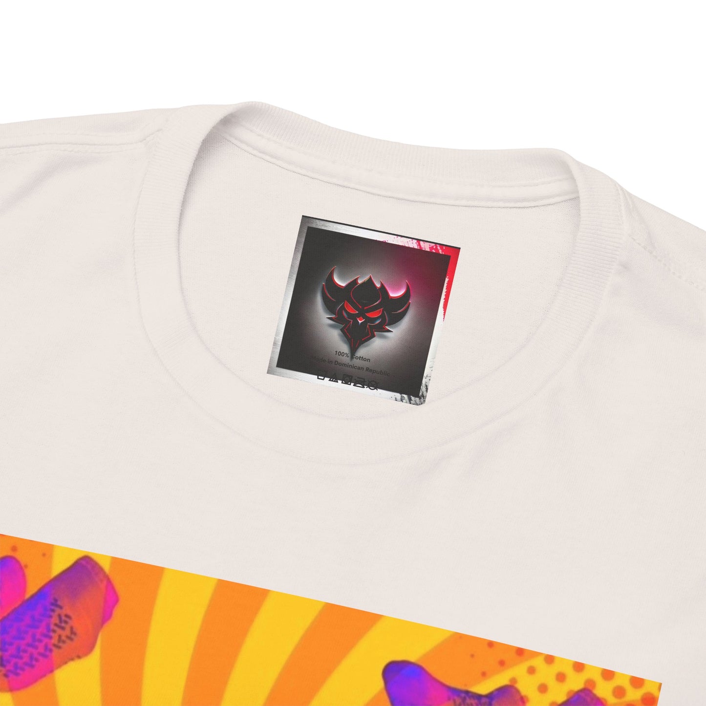 Graphic Tee — "Grippy Socks Grippy Box" Retro Heart Pop Art T-Shirt