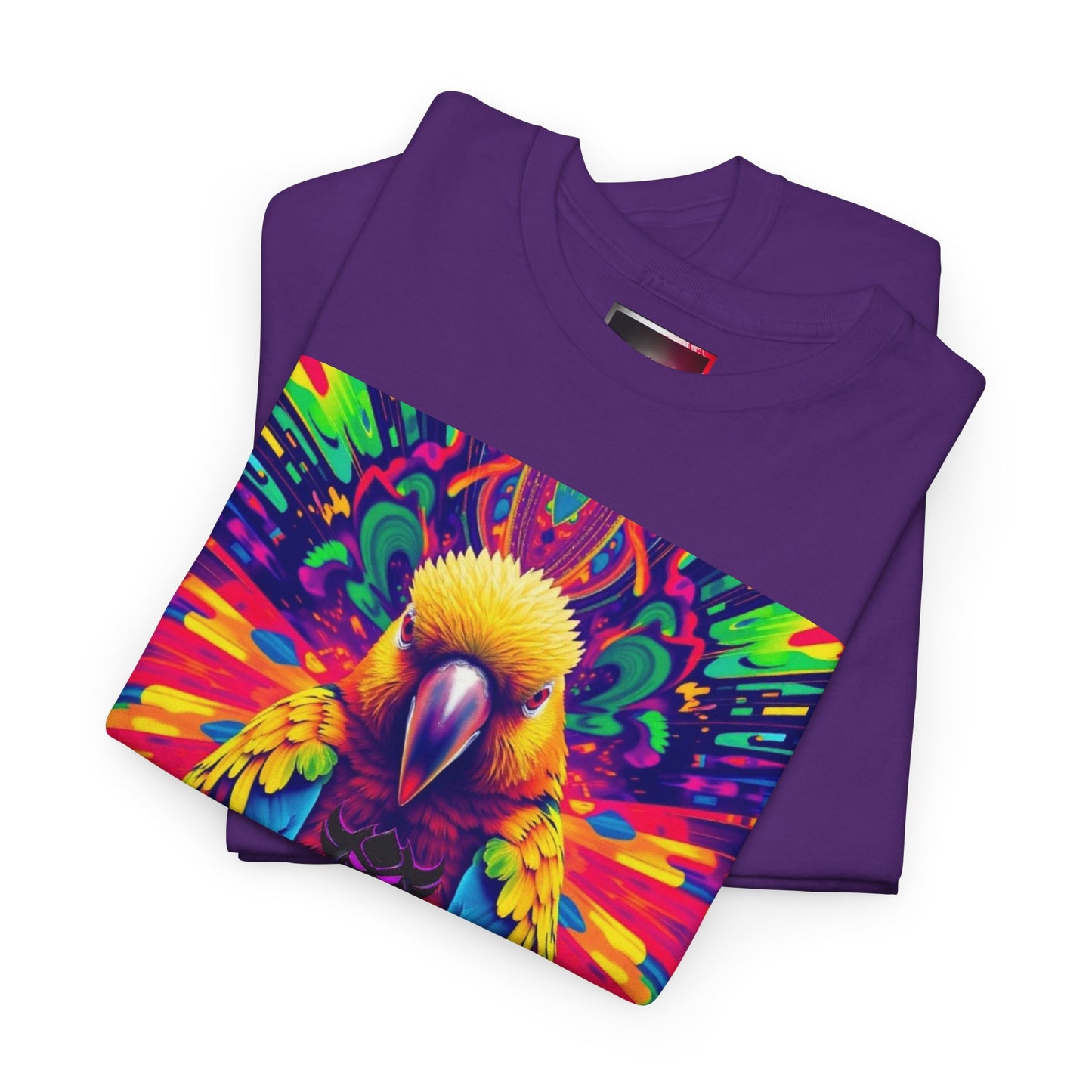 "Perico" Colorful Parrot Unisex Heavy Cotton Tee - Vibrant Tropical Shirt
