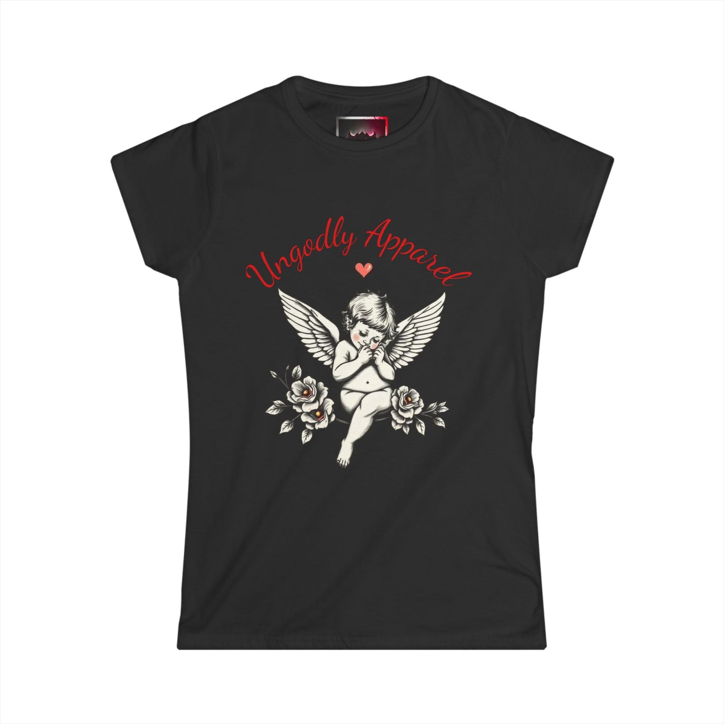 Cherub Angel Tee — 'Ungodly Apparel' Vintage Floral Women's T-Shirt