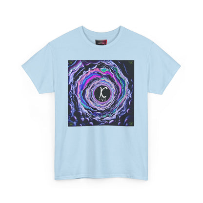 "K-Hole" Unisex Heavy Cotton Tee - Cosmic Swirl Graphic Tee for Trendy Vibes