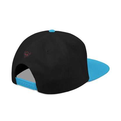 Embroidered Snapback Hat — Retro Sparkle Script