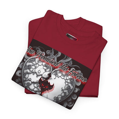 Unisex Heavy Cotton Tee - " You Promised the Forever But Lost in a Moment" Graphic Tee - Perfect for Casual Wear and Gift Giving