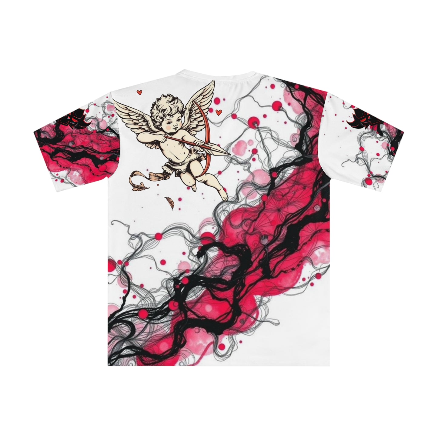 Aphrodite/Cupid Rose Graphic T-Shirt — Vintage Cherub Love All-Over Print