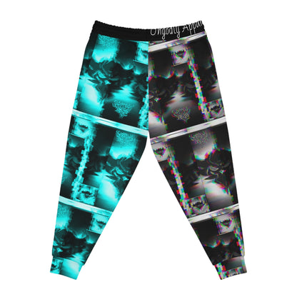 "Ungodly Blur" Urban Graphic Athletic Joggers - Trendy Streetwear for Active Lifestyles