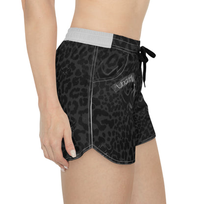 Women’s Leopard Skull Athletic Shorts — Goth Streetwear Casual AOP