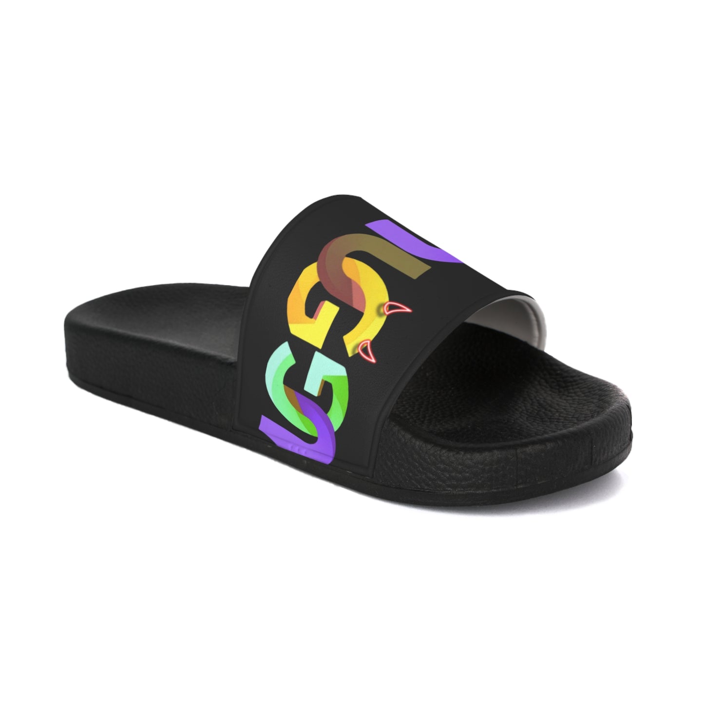 "Ungodly-UG" Slide Sandals — Rainbow Snake Chain Design Women’s Slides