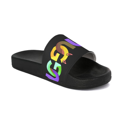 "Ungodly-UG" Slide Sandals — Rainbow Snake Chain Design Women’s Slides