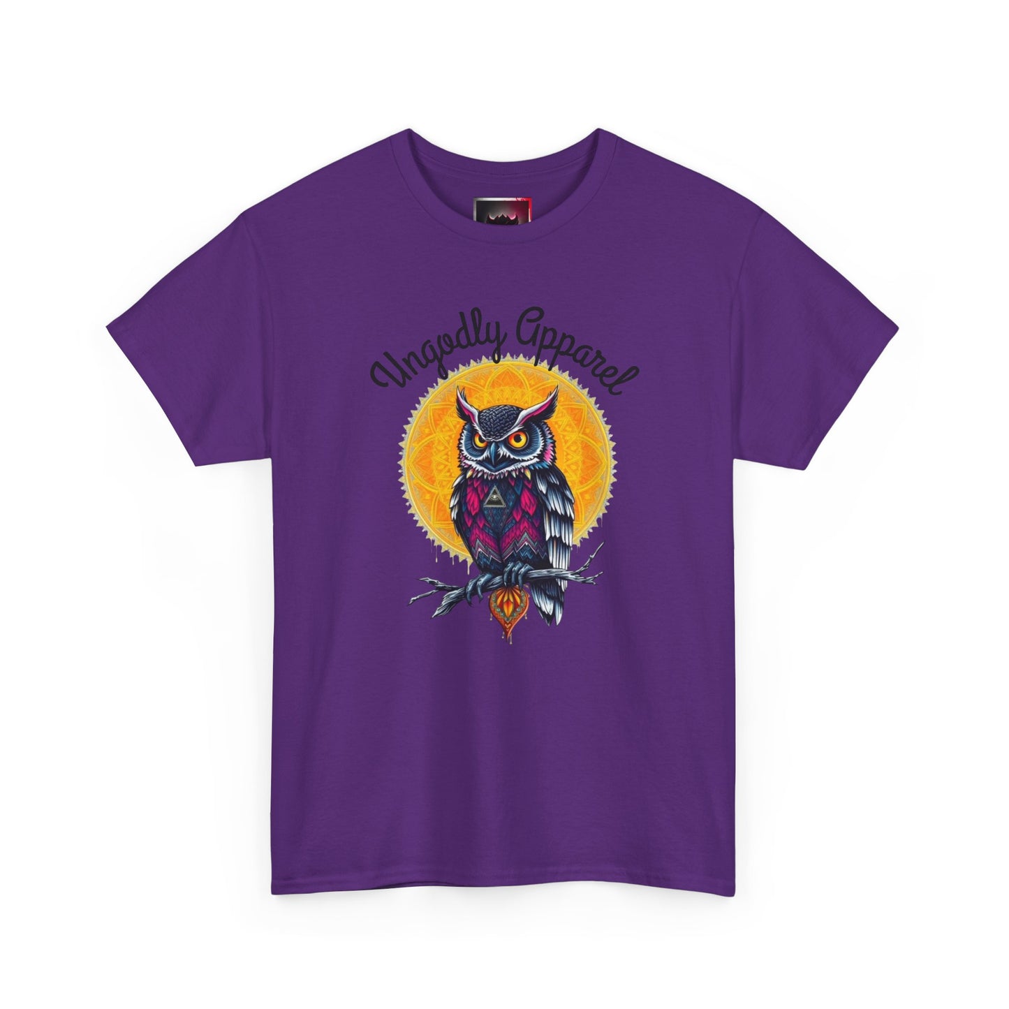 Owl Moon Graphic Tee — Vintage Illustration "Ungodly Apparel"