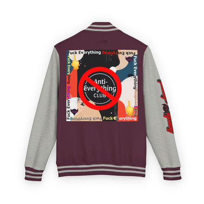 Unisex Heavyweight "Anti-Everything Club" Letterman Jacket