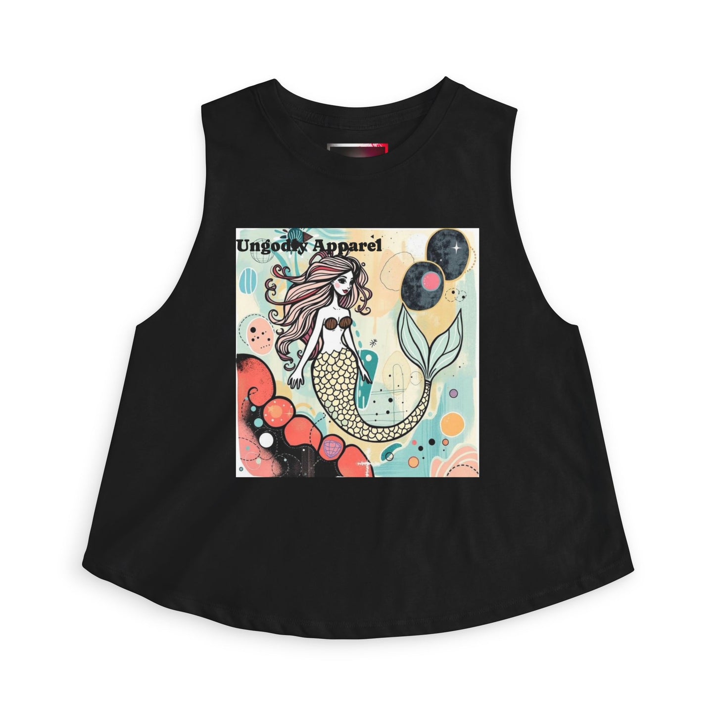 Mermaid Graphic Crop Top — Cute Whimsical Sea Girl Tank for Summer