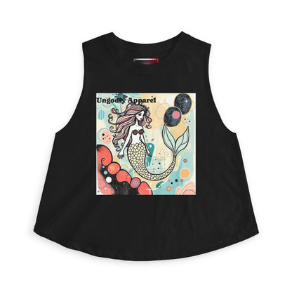 Mermaid Graphic Crop Top — Cute Whimsical Sea Girl Tank for Summer