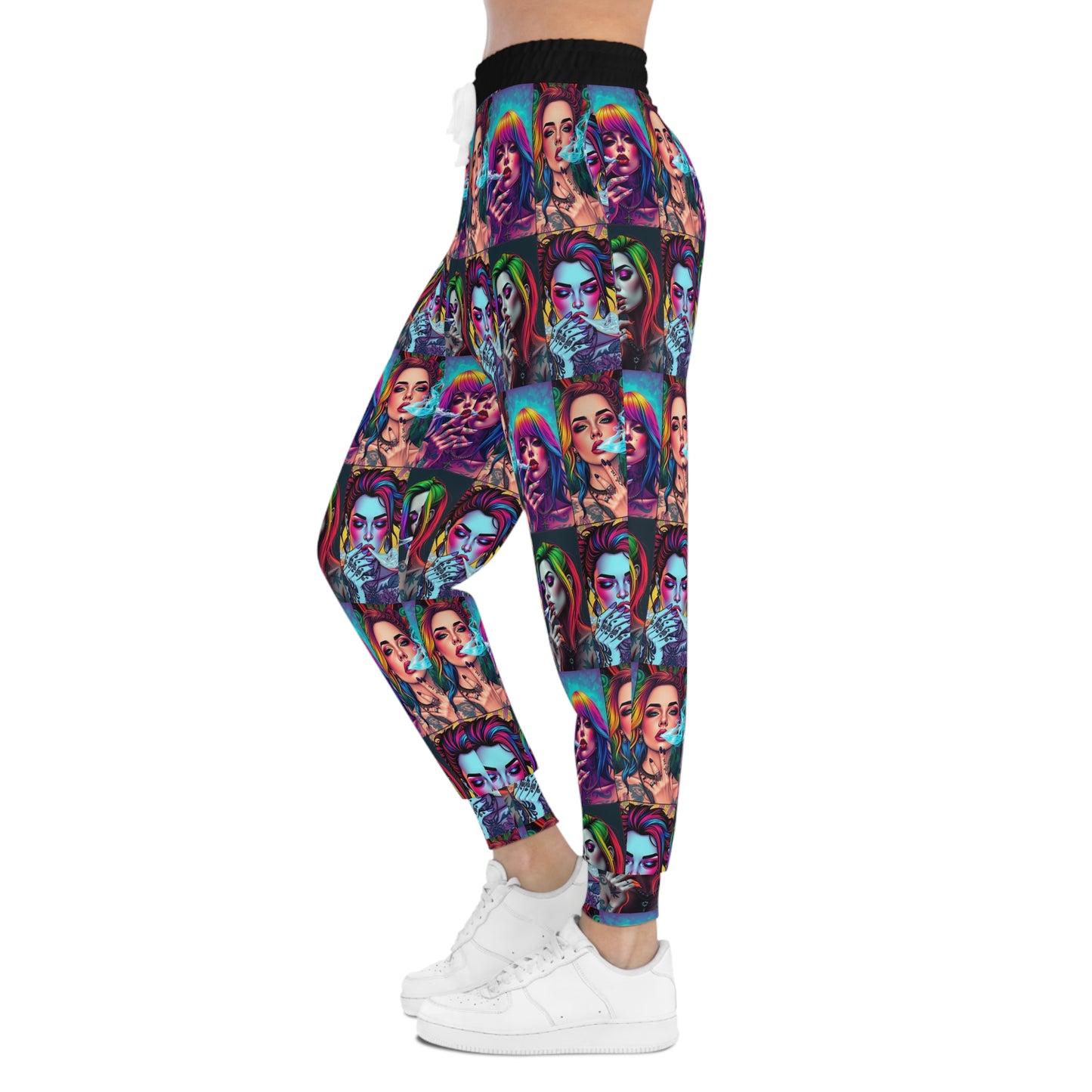 Vibrant Unisex "Ungodly High" Athletic Joggers with Colorful Art Design - Trendy Sportwear for Active Lifestyle