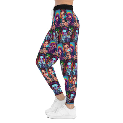 Vibrant Unisex "Ungodly High" Athletic Joggers with Colorful Art Design - Trendy Sportwear for Active Lifestyle