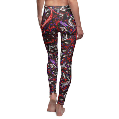 "Chill of Darkness" Vibrant Artistic Patterned Leggings – Perfect for Casual Wear or Festivals