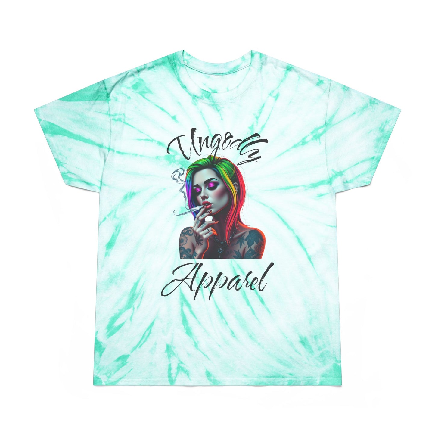 Vibrant Tie-Dye T-Shirt with Graphic Design