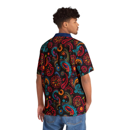 Men's Paisley Hawaiian Shirt — Colorful Retro Vacation Shirt