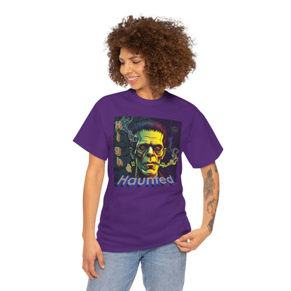 "High and Haunted" Frankenstein Tee, Unisex Graphic Shirt, Halloween Apparel, Spooky Gift, Horror Movie Merchandise, Party Outfit