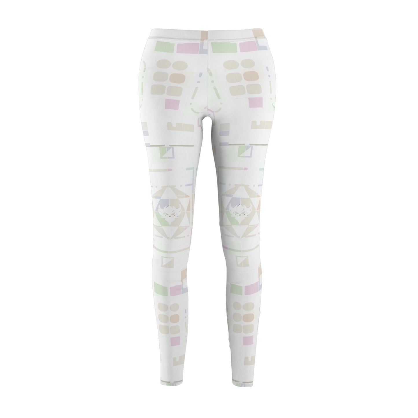 Ungodly Pastel Geometric Print Leggings — Women's Casual Leggings