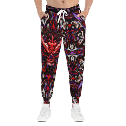 "The Chill of Darkness" Ready to Conquer Athletic Joggers – Dark and Edgy Skull Design