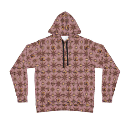 Pink Floral Kaleidoscope Hoodie — All-Over Print Athletic Pullover