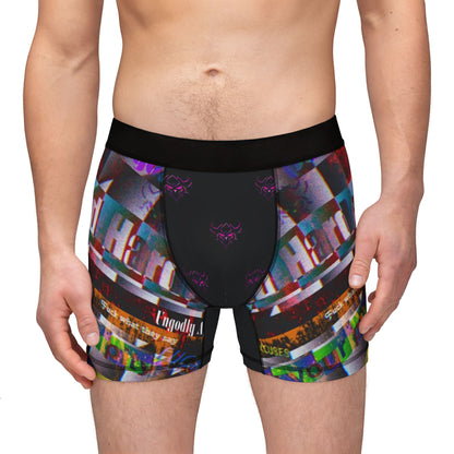 Men's Boxer Briefs — Colorful Collage 'Grind Harder'