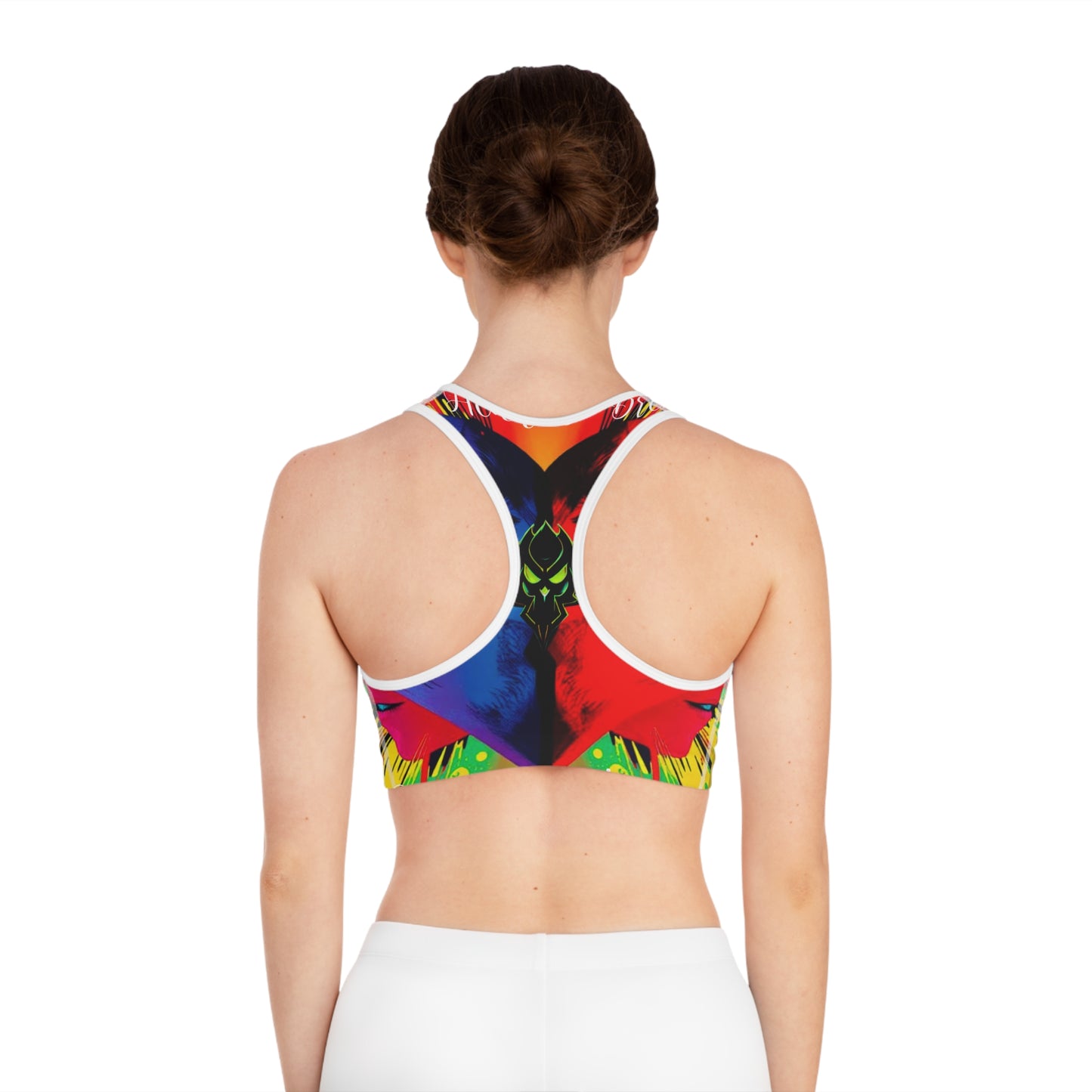 "Some Hearts Break, Others Bloom" Vibrant Colorful Sports Bra - Fitness and Activewear for Empowered Women