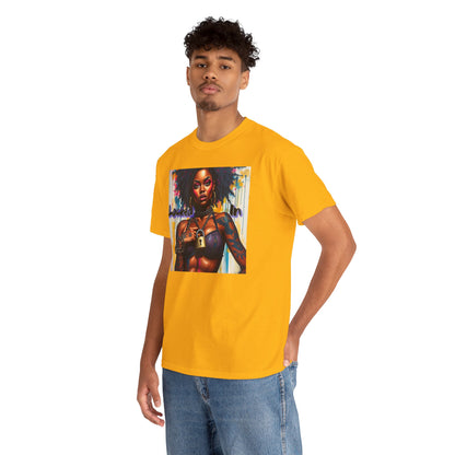 Empowered Art Unisex Heavy Cotton Tee - "Locked In" Design BLK