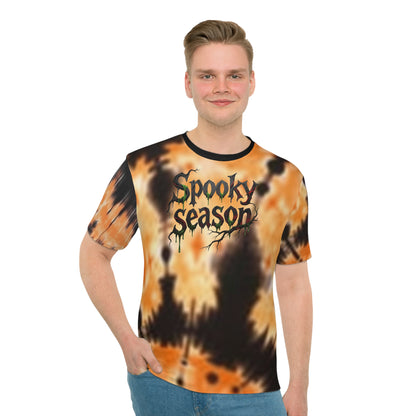 Men's Halloween Vibe T-Shirt, "Spooky Season" Tie-Dye Shirt, Fall Fashion Tee, Unisex Graphic Top, Autumn Casual Wear