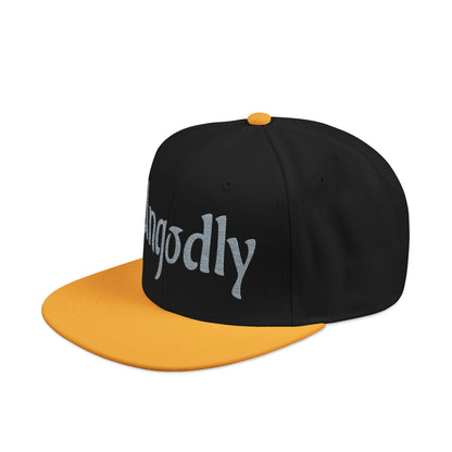 Embroidered Snapback Hat — Retro Sparkle Script