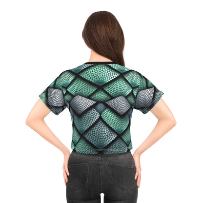 Green Dragon Scale Crop Tee – Ungodly Apparel Design
