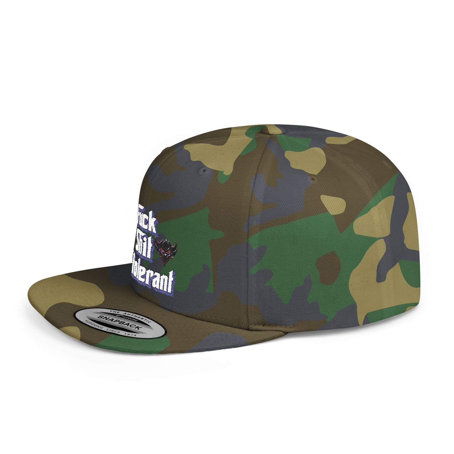 Statement Flat Bill Snapback Hat - "Fuck Shit Intolerant"